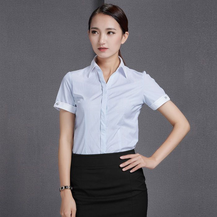 男女商務(wù)短袖襯衣 辦公工作服JL-CY451